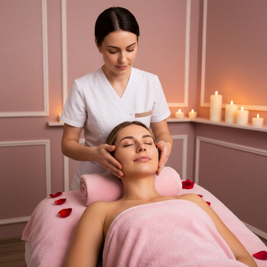 Luxury facial spa treatment